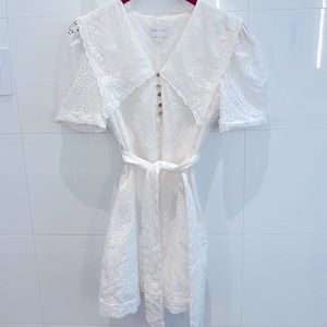 Alice McCall white eyelet mini dress